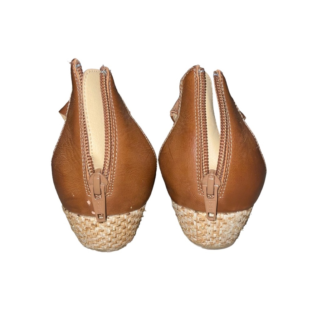 EASYSPIRIT Maylyn Brown T-Strap Gladiator Low Wedge Sandals WIDE - Picture 4 of 7